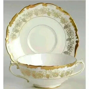 Coalport Hazelton -Cream Soup and Saucer Set (4)